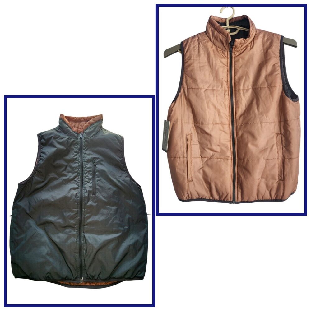 Fu Da Sport Womens Reversible Techno Silk Vest Size Medium Water Repellent NWT